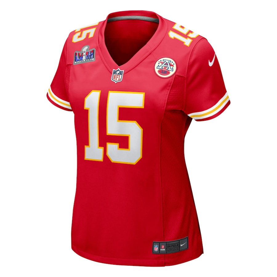 Womens Kansas City Chiefs Patrick Mahomes Red Super Bowl LVIII Game Jersey