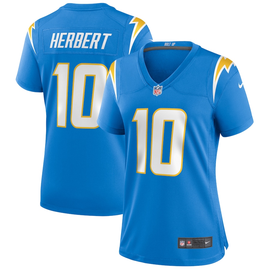Womens Los Angeles Chargers Justin Herbert Powder Blue Player Game Jersey