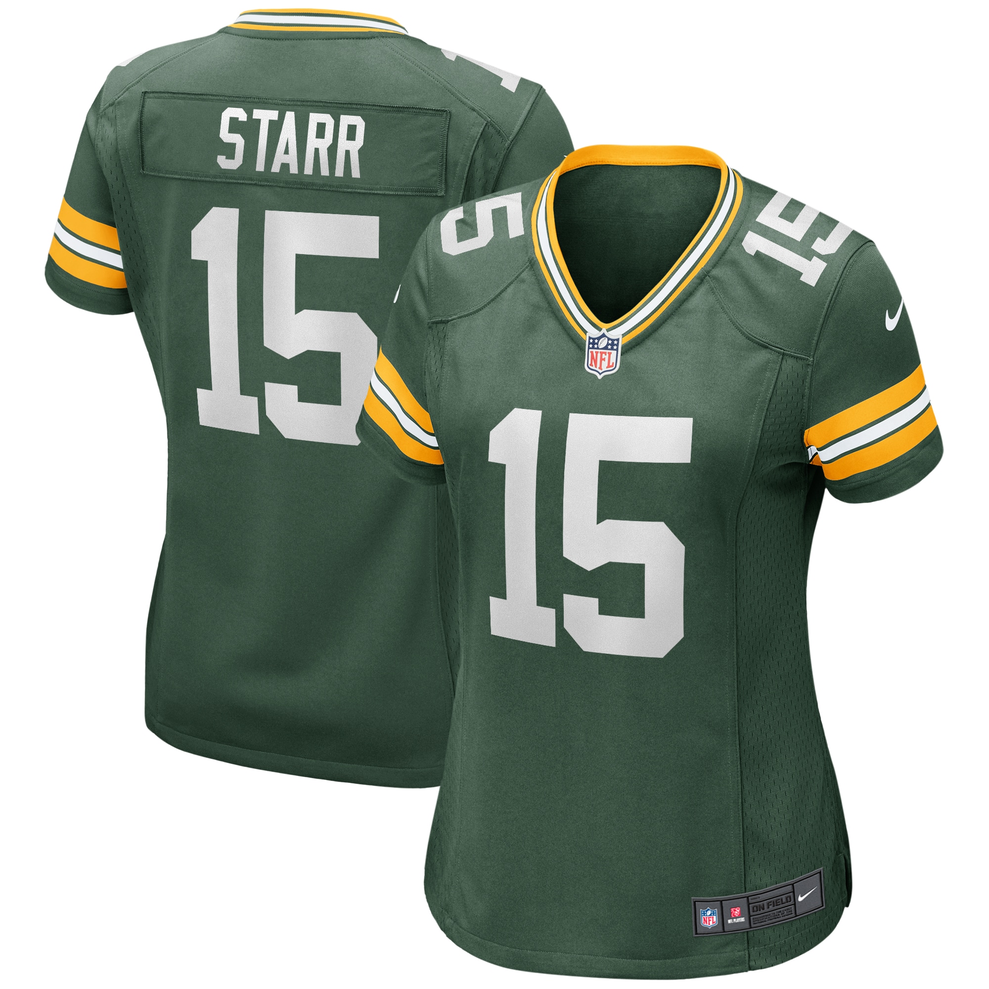 Bart Starr Green Bay Packers Women's Game Retired Player Jersey - Green