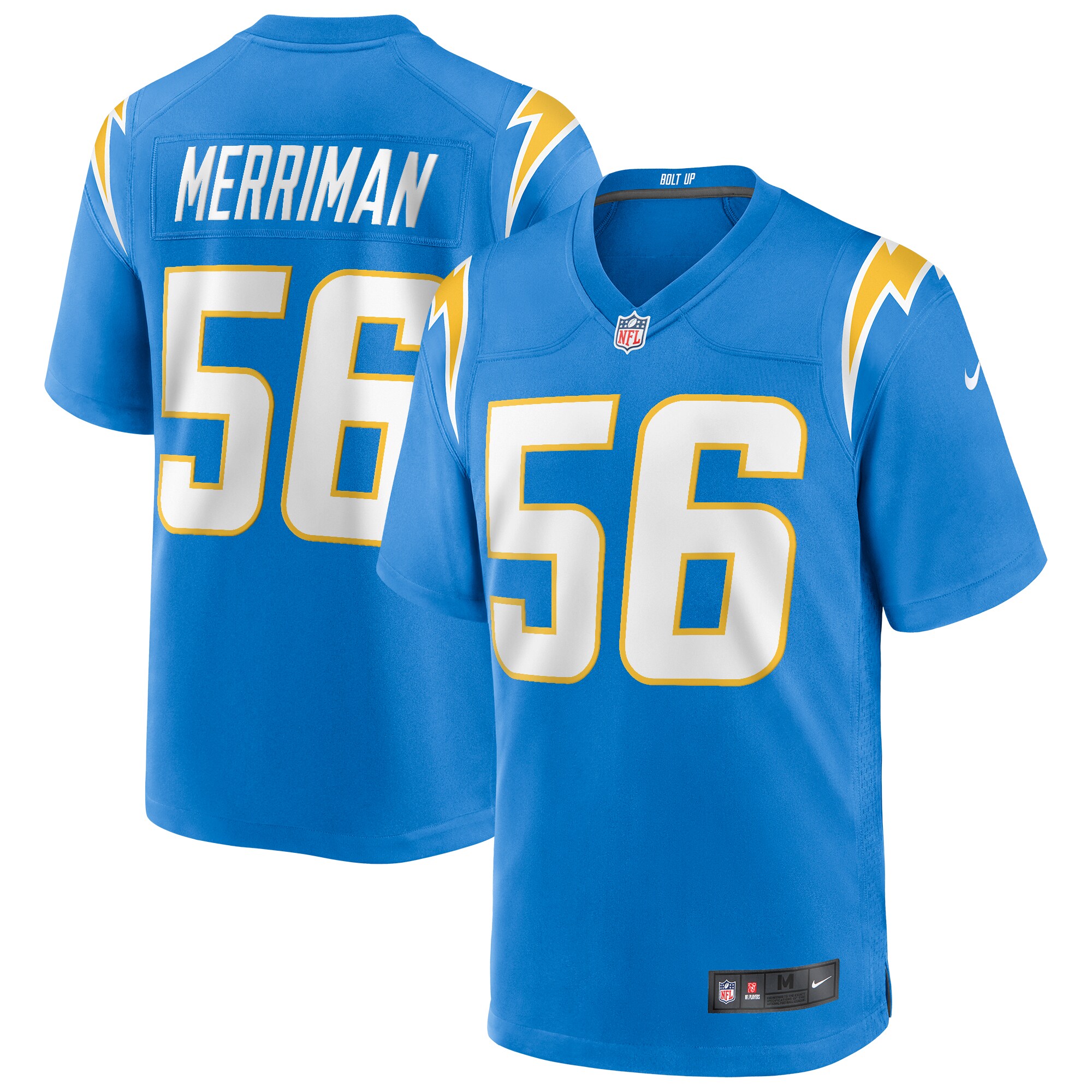 Shawne Merriman Los Angeles Chargers Game Retired Player Jersey - Powder Blue