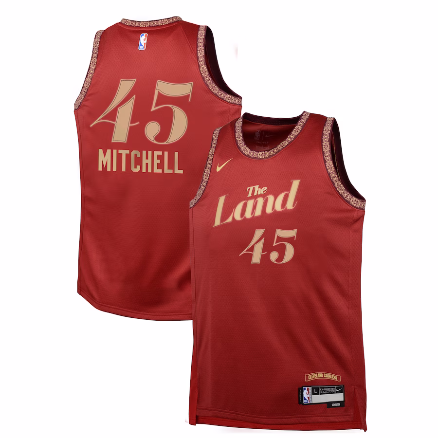 Youth Cleveland Cavaliers Donovan Mitchell Nike Wine Swingman Replica Jersey - City Edition