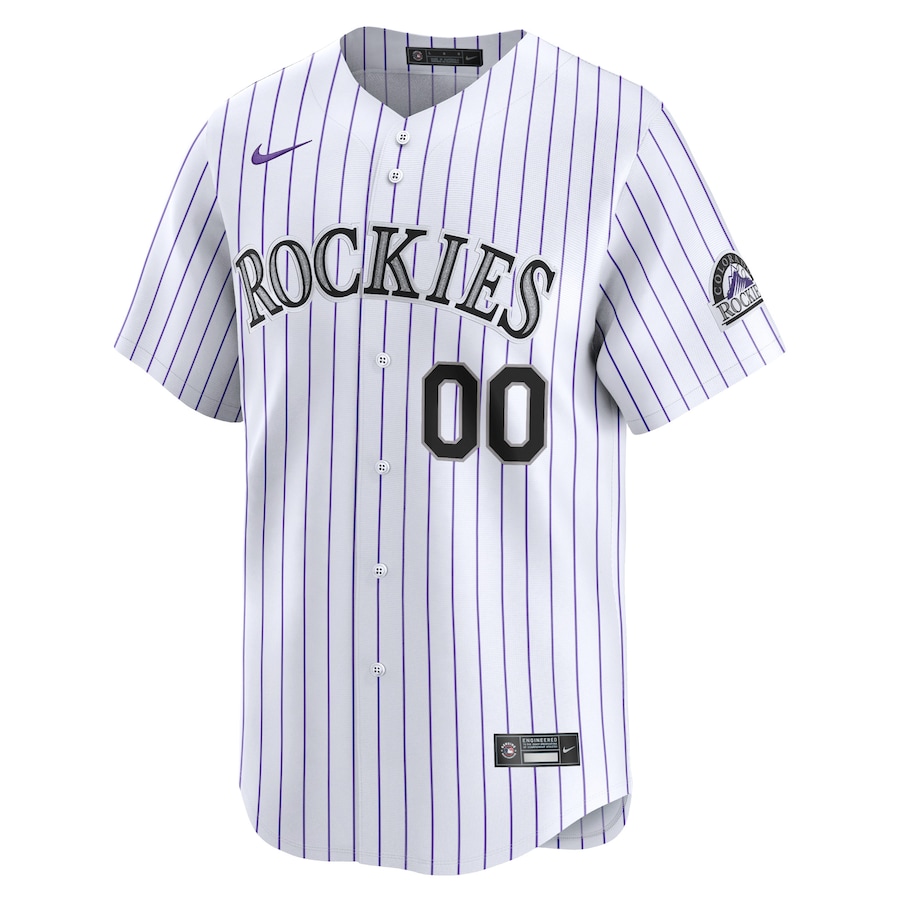 Men's Colorado Rockies White Home Limited Pick-A-Player Retired Roster Jersey