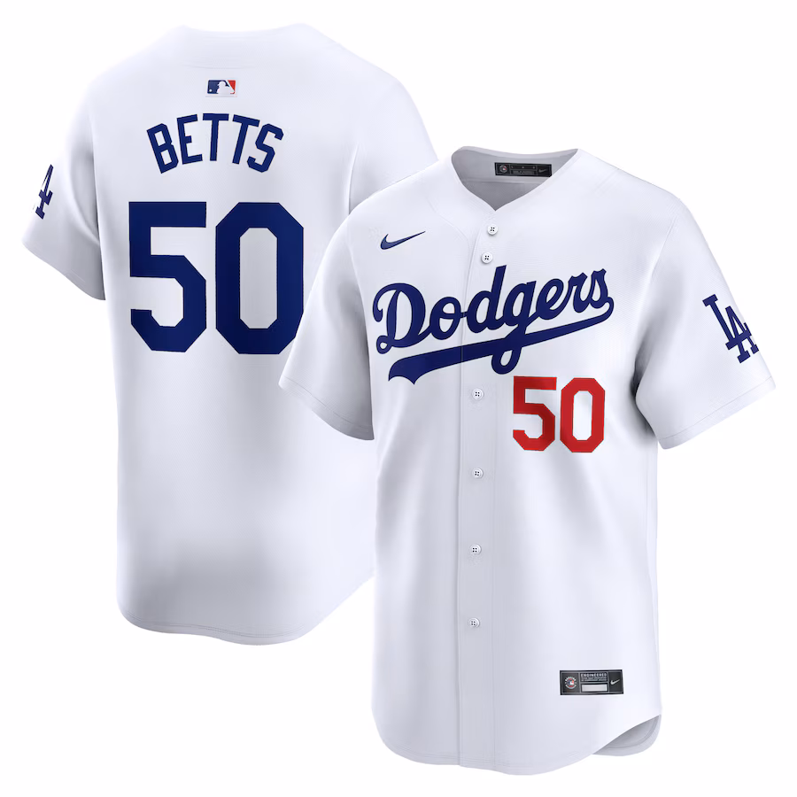 Mookie Betts Los Angeles Dodgers Nike Home Limited Player Jersey - White