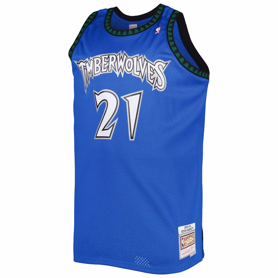 Men's Minnesota Timberwolves Kevin Garnett Mitchell & Ness Blue Big & Tall Hardwood Classics 2003/04 Swingman Jersey