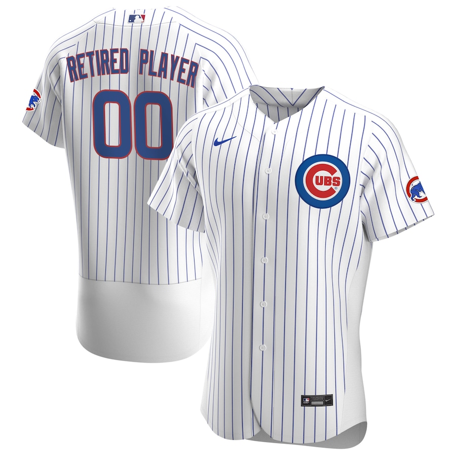 Men's Chicago Cubs White Home Pick-A-Player Retired Roster Authentic Jersey