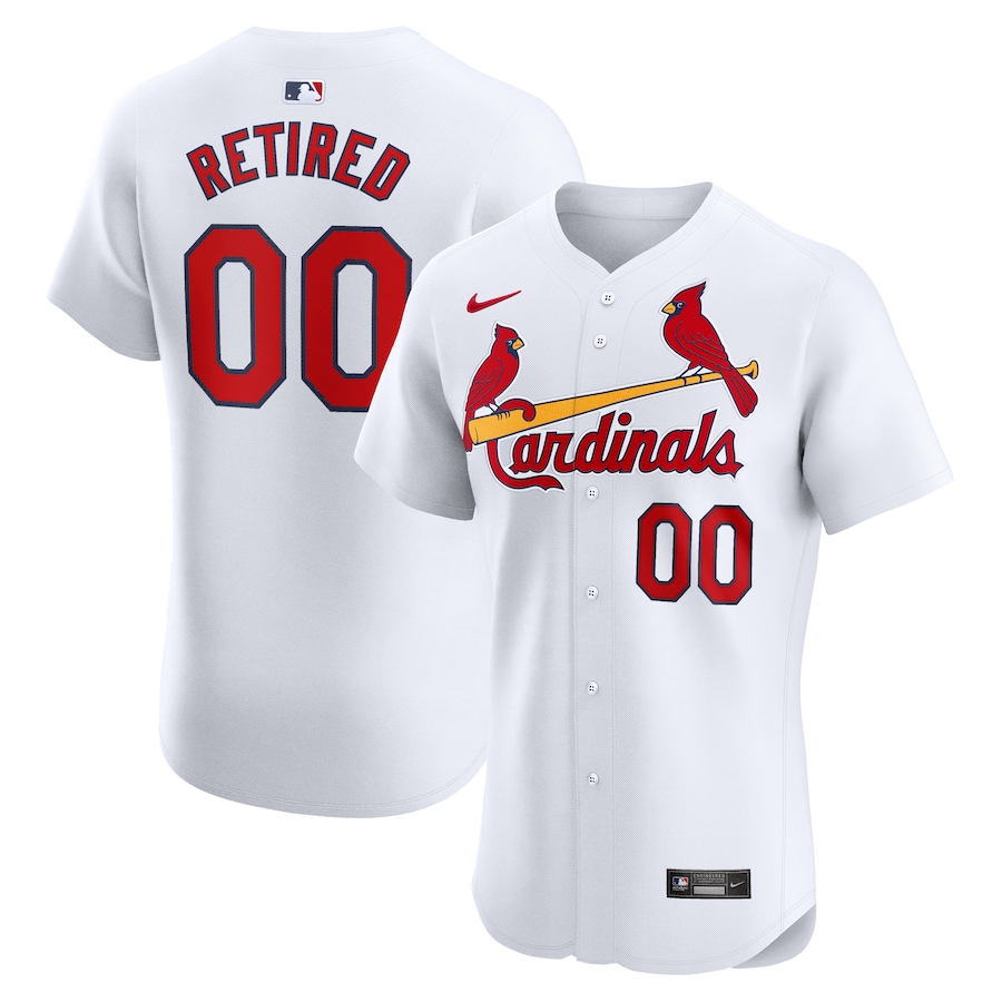 Men's St. Louis Cardinals White Home Elite Pick-A-Player Retired Roster Jersey