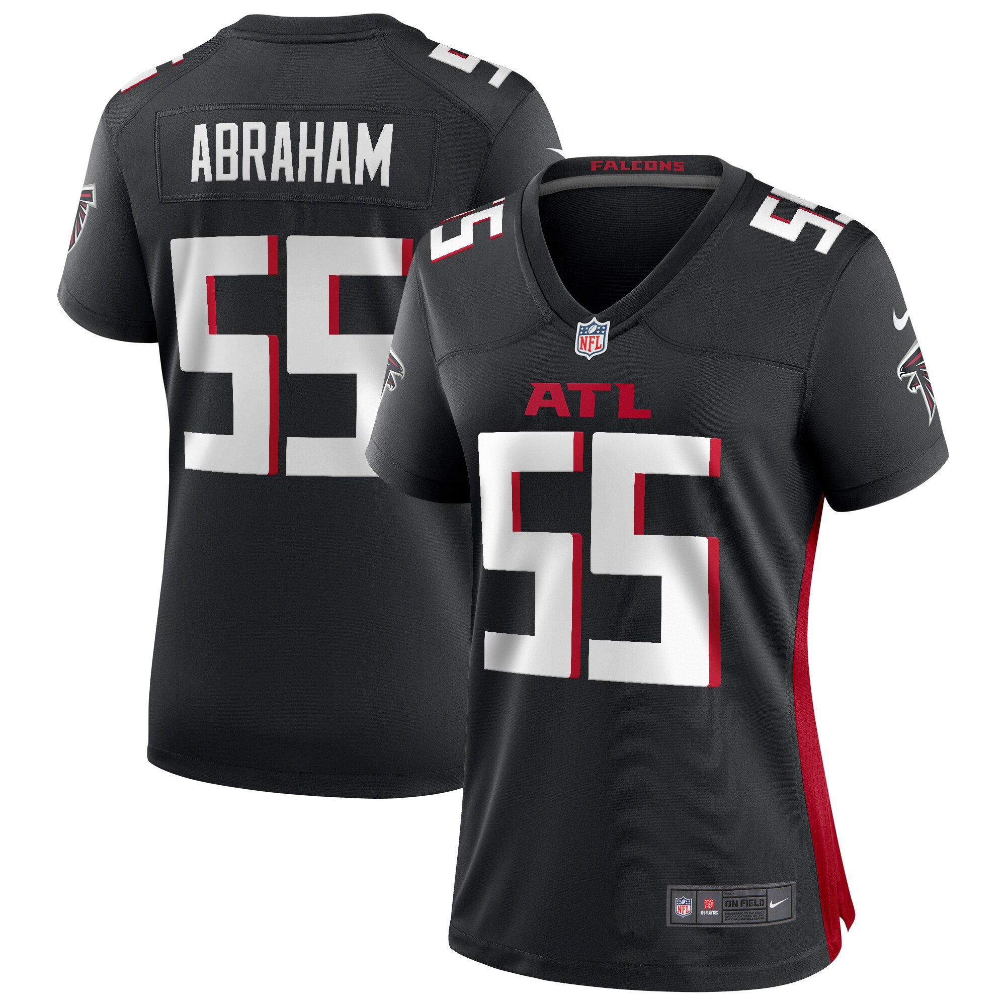 John Abraham Atlanta Falcons Women's Game Retired Player Jersey - Black