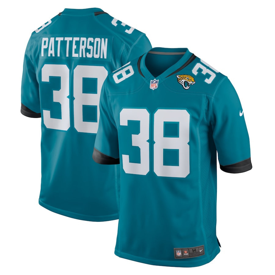 Riley Patterson 38 Jacksonville Jaguars Alternate Game Men Jersey - Teal