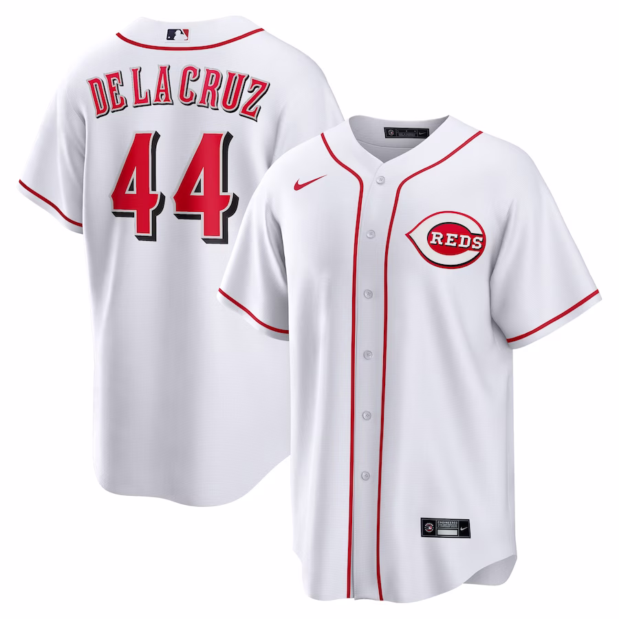 Women's Cincinnati Reds Elly De La Cruz Nike White Home Replica Jersey
