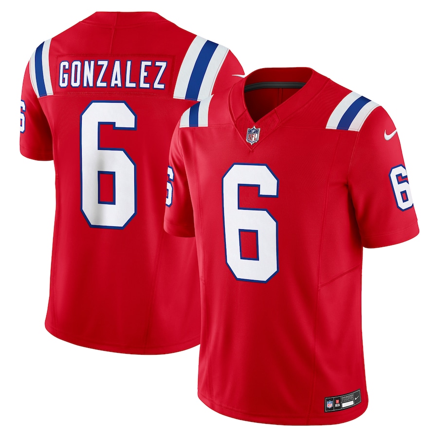 Mens New England Patriots Christian Gonzalez Red Vapor F.U.S.E. Limited Jersey
