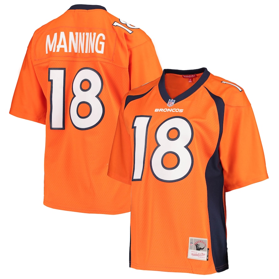 Womens Denver Broncos Peyton Manning Orange Legacy Replica Player Jersey