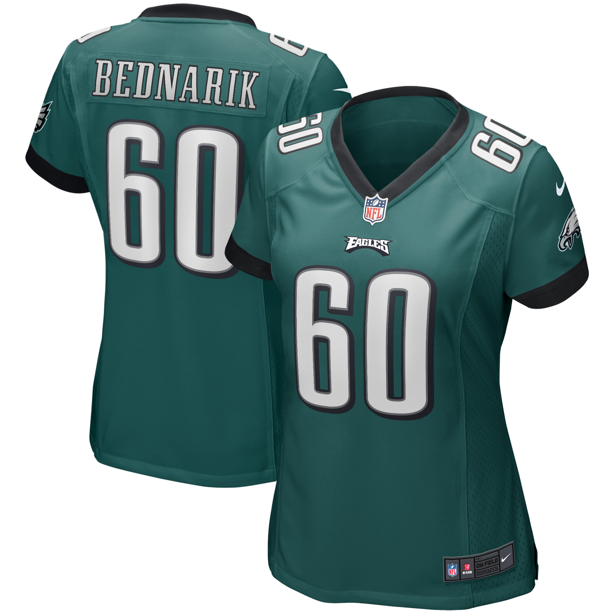 Chuck Bednarik Philadelphia Eagles Women's Game Retired Player Jersey - Midnight Green