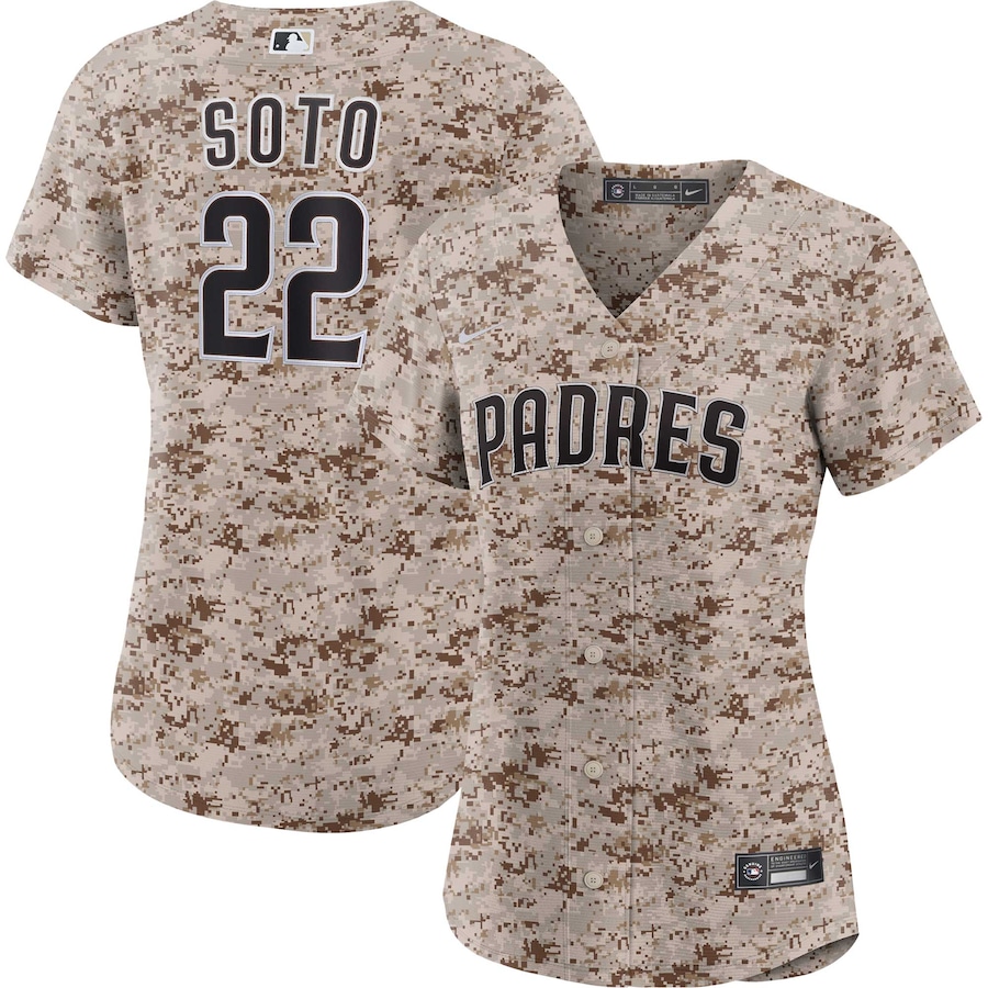 Women's San Diego Padres Juan Soto Camo USMC Alternate Replica Player Jersey