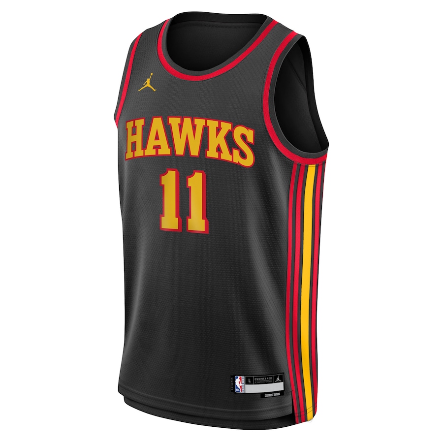 Youth Atlanta Hawks Trae Young Jordan Brand Black Swingman Jersey - Statement Edition