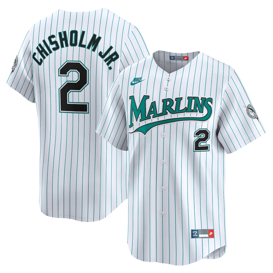 Jazz Chisholm Jr. Miami Marlins Nike Cooperstown Limited Jersey - White