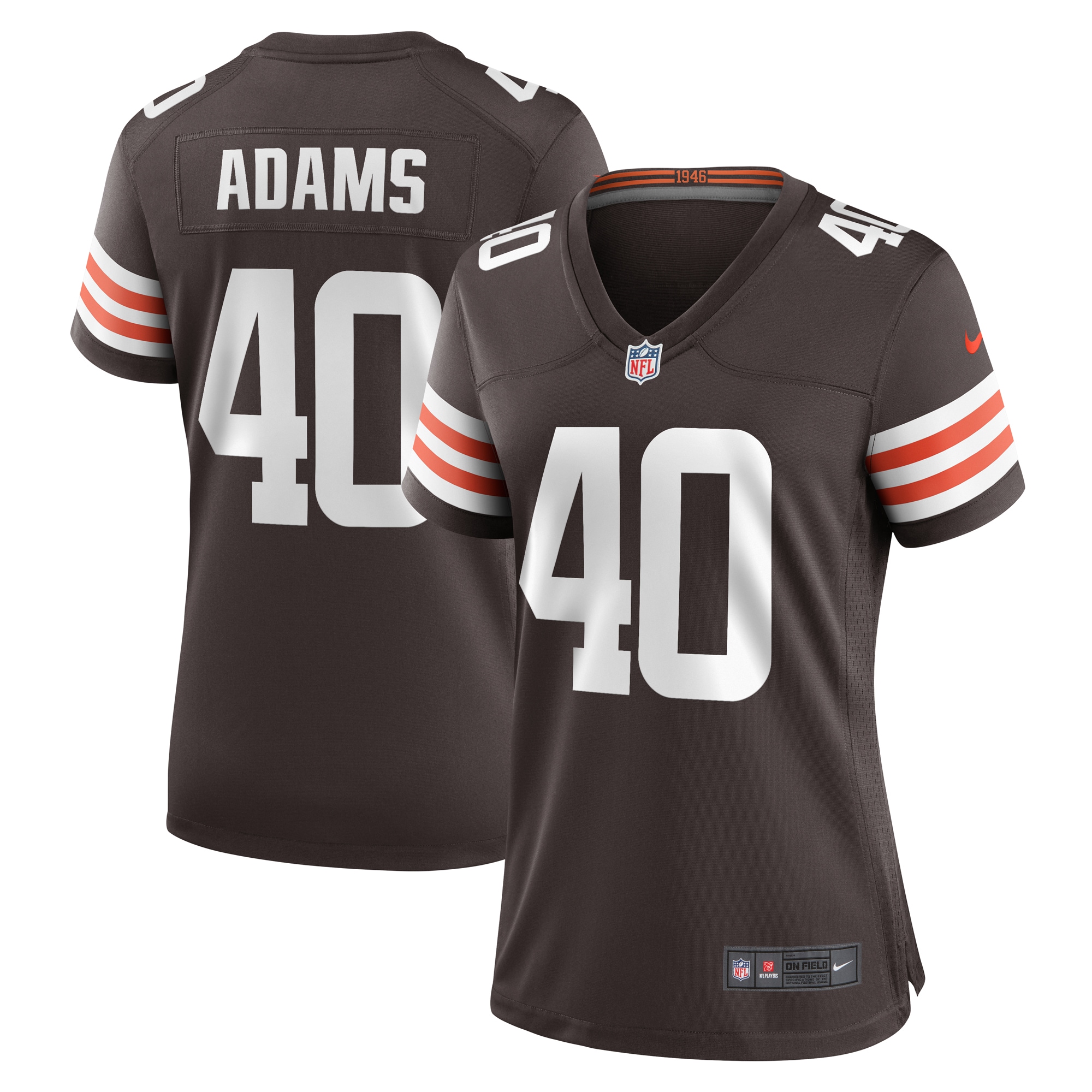 Matthew Adams Cleveland Browns Women's Women's Team Color Jersey - Brown