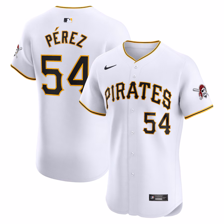 Women's Pittsburgh Pirates Martin Perez Nike White Home Elite Player Jersey