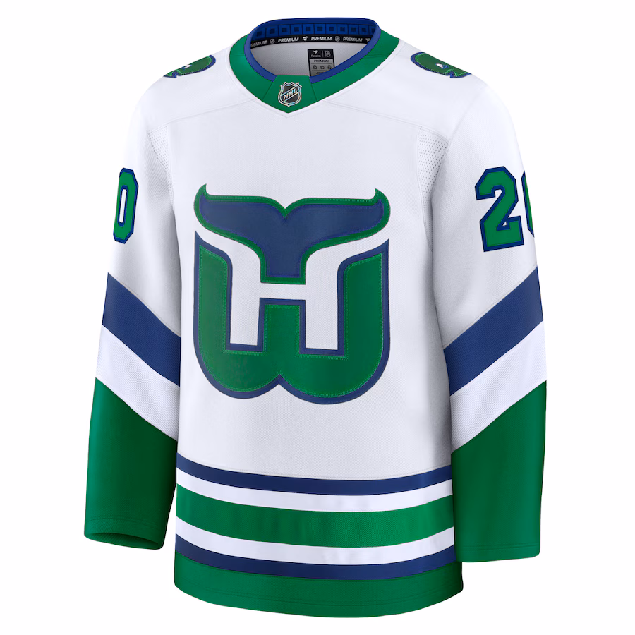 Sebastian Aho Carolina Hurricanes Fanatics Throwback Premium Jersey - White