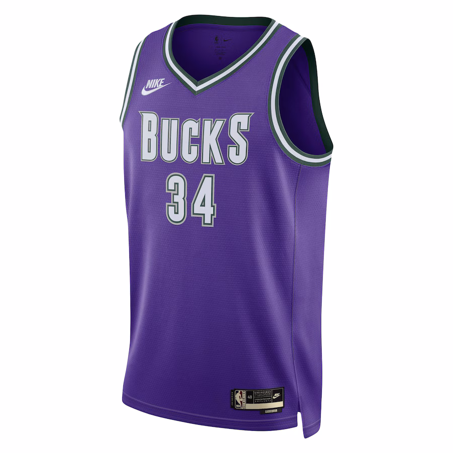 Men's Milwaukee Bucks Giannis Antetokounmpo Nike Purple Swingman Jersey - Classic Edition
