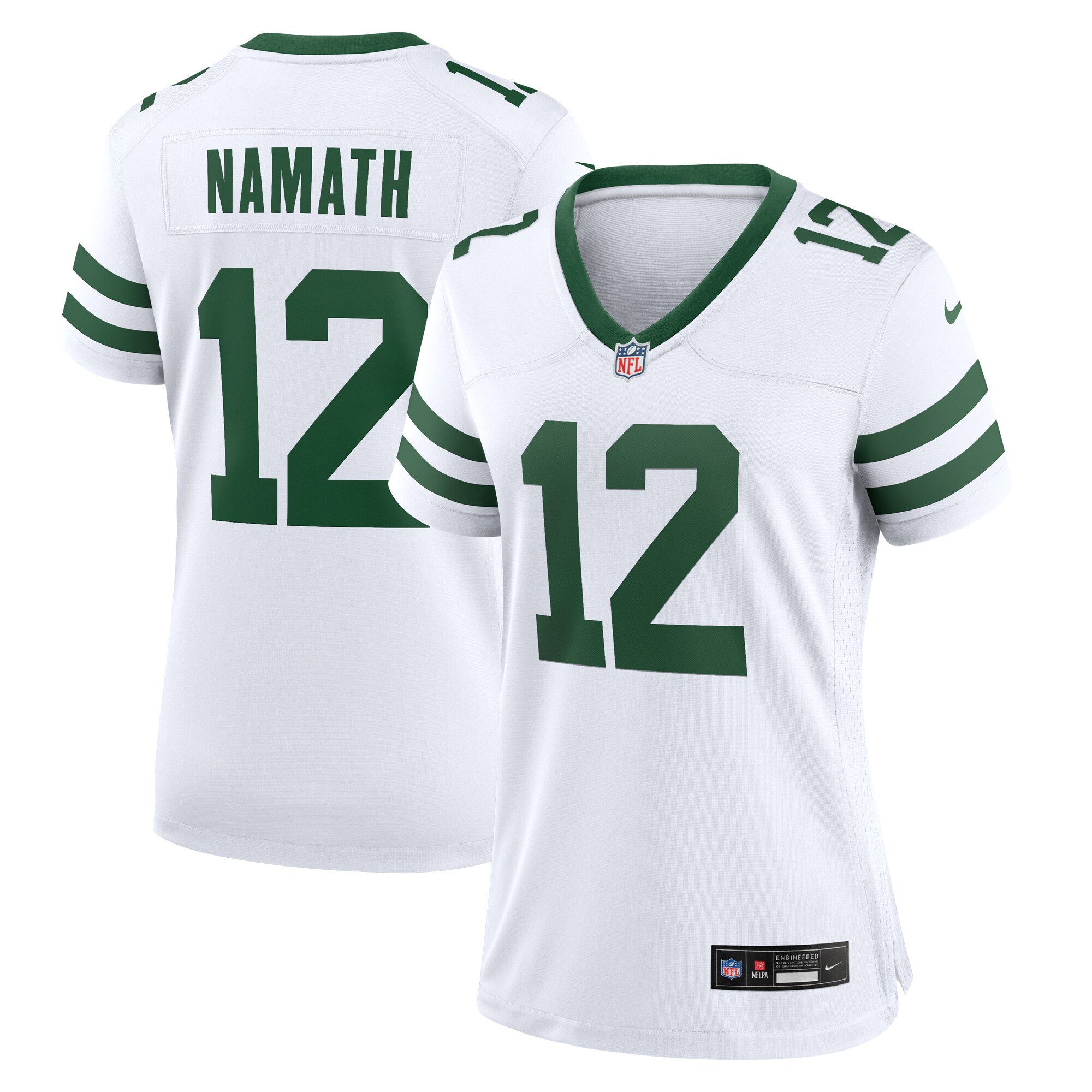 Joe Namath New York Jets Women's Legacy Retired Player Game Jersey - White