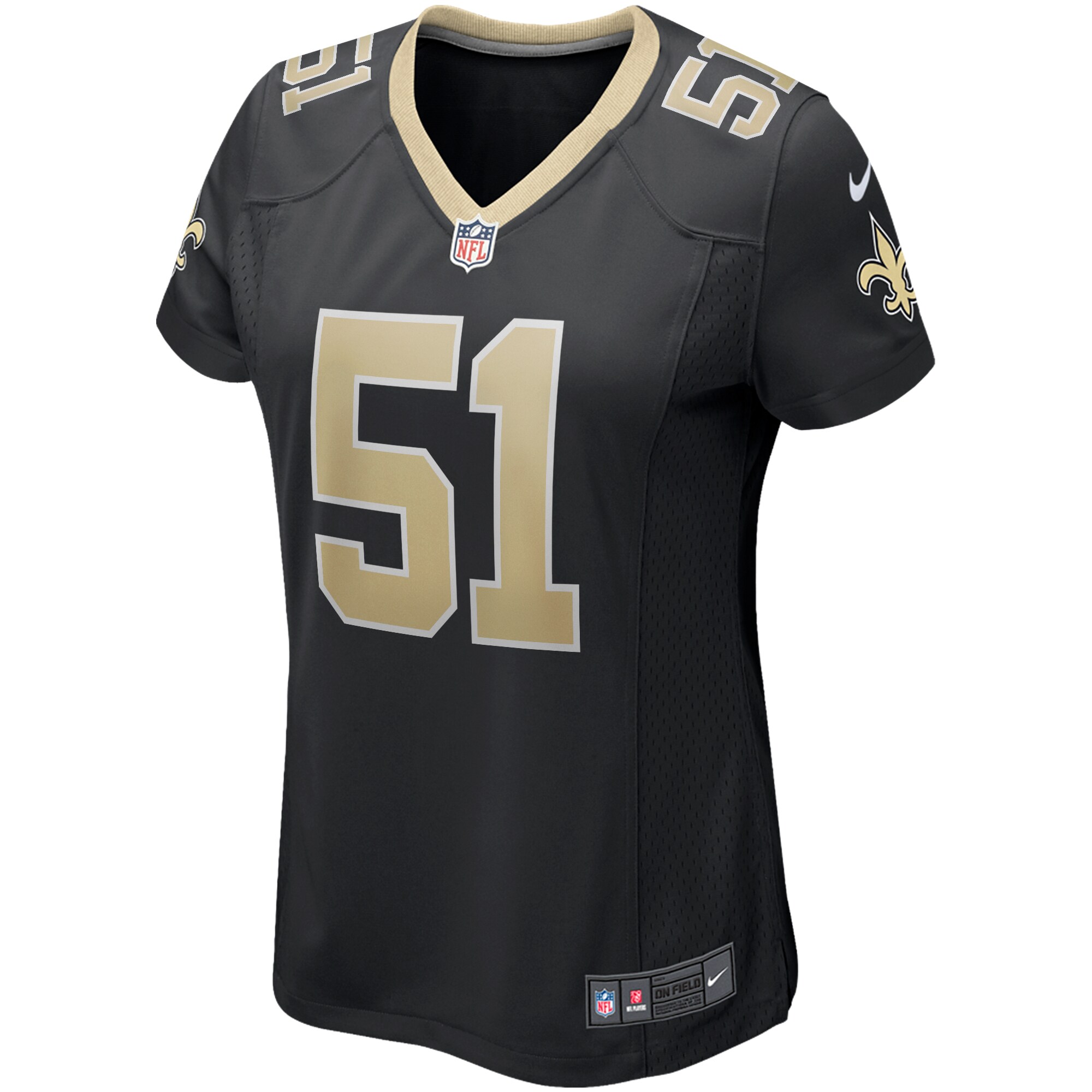 Jonathan Vilma New Orleans Saints Women's Game Retired Player Jersey - Black