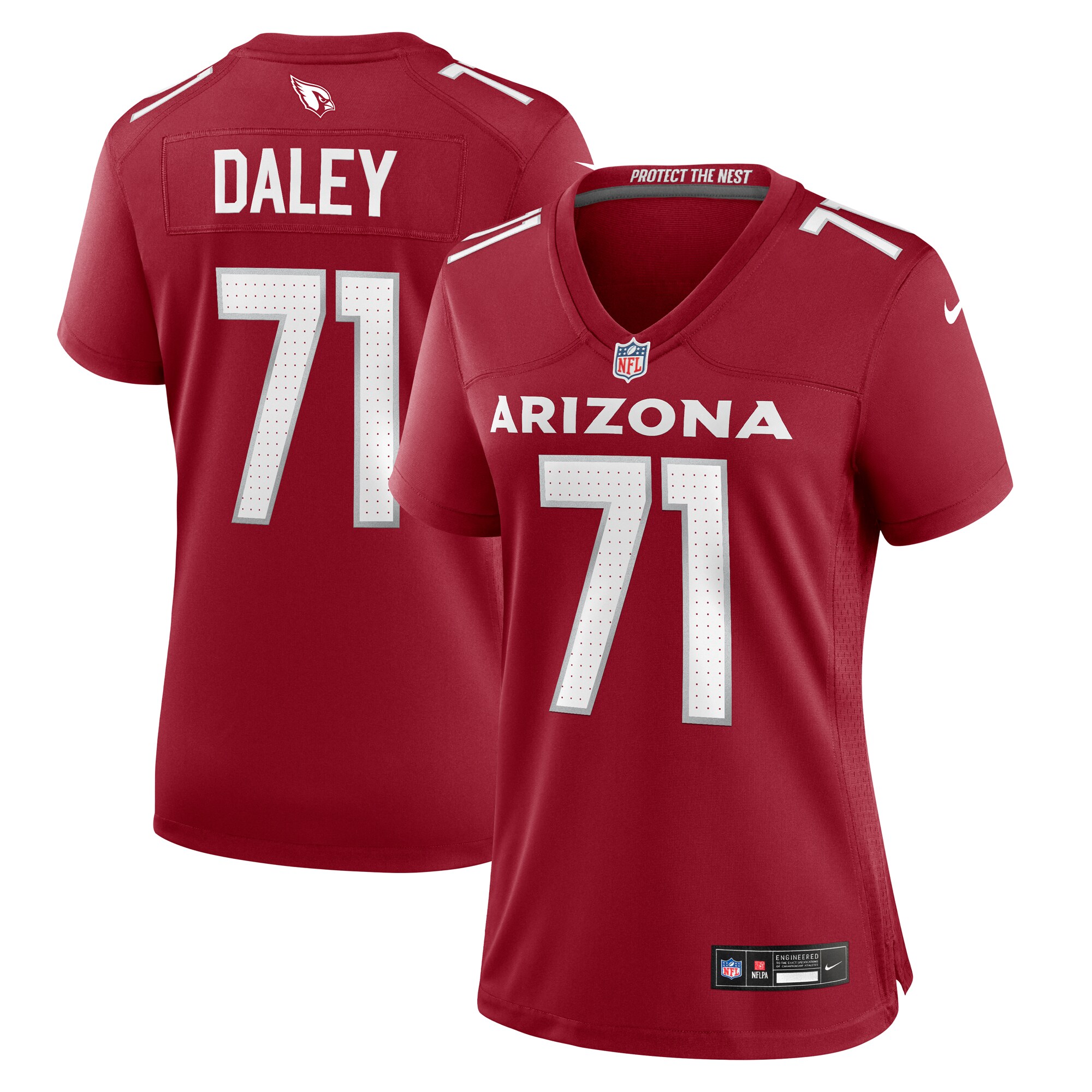 Dennis Daley Arizona Cardinals Women's Women's Team Color Jersey - Cardinal