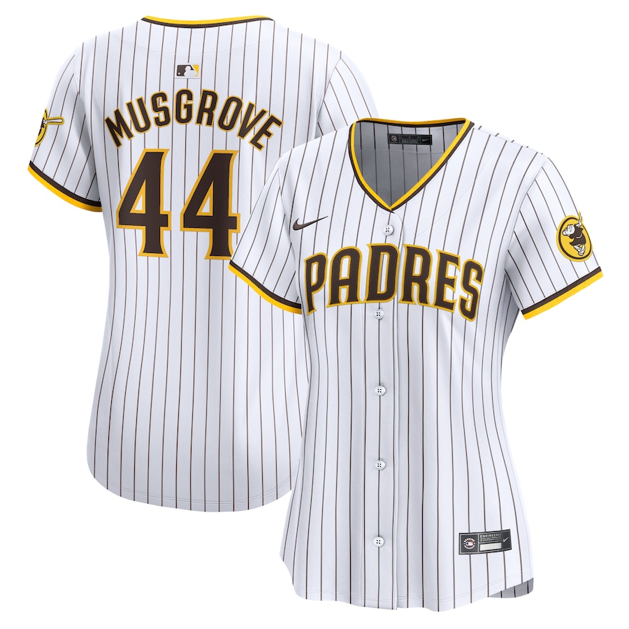 Women's San Diego Padres Joe Musgrove White Home Limited Player Jersey