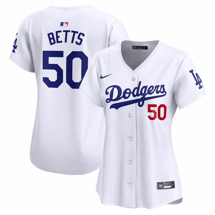 Men's Los Angeles Dodgers Mookie Betts Nike White Home Limited Player Jersey