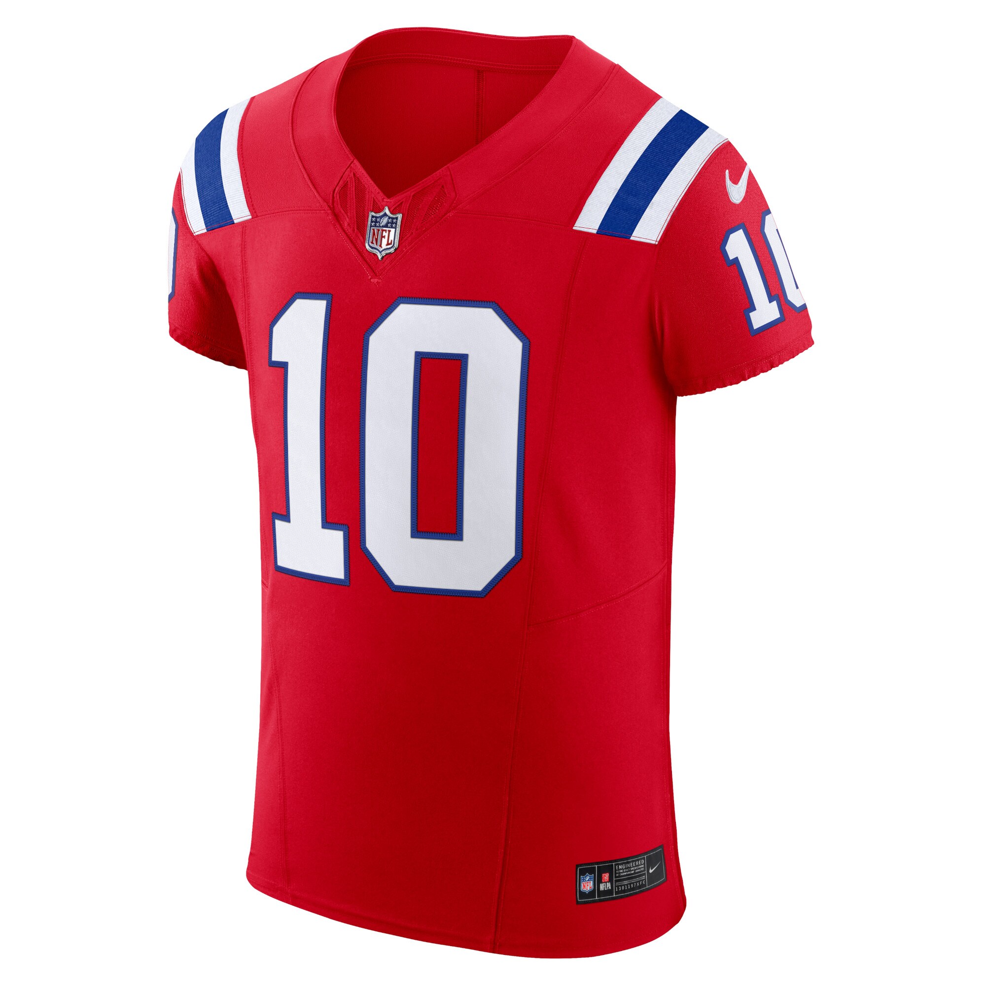 Mac Jones New England Patriots Alternate Vapor F.U.S.E. Elite Jersey - Red