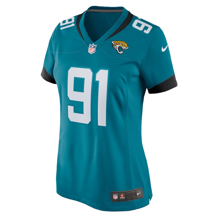 Arik Armstead 91 Jacksonville Jaguars Alternate Game Women Jersey - Teal