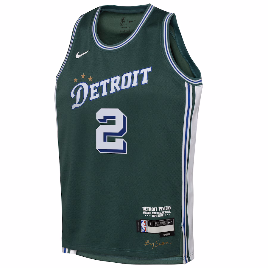 Youth Detroit Pistons Cade Cunningham Nike Green 2022/23 Swingman Jersey - City Edition