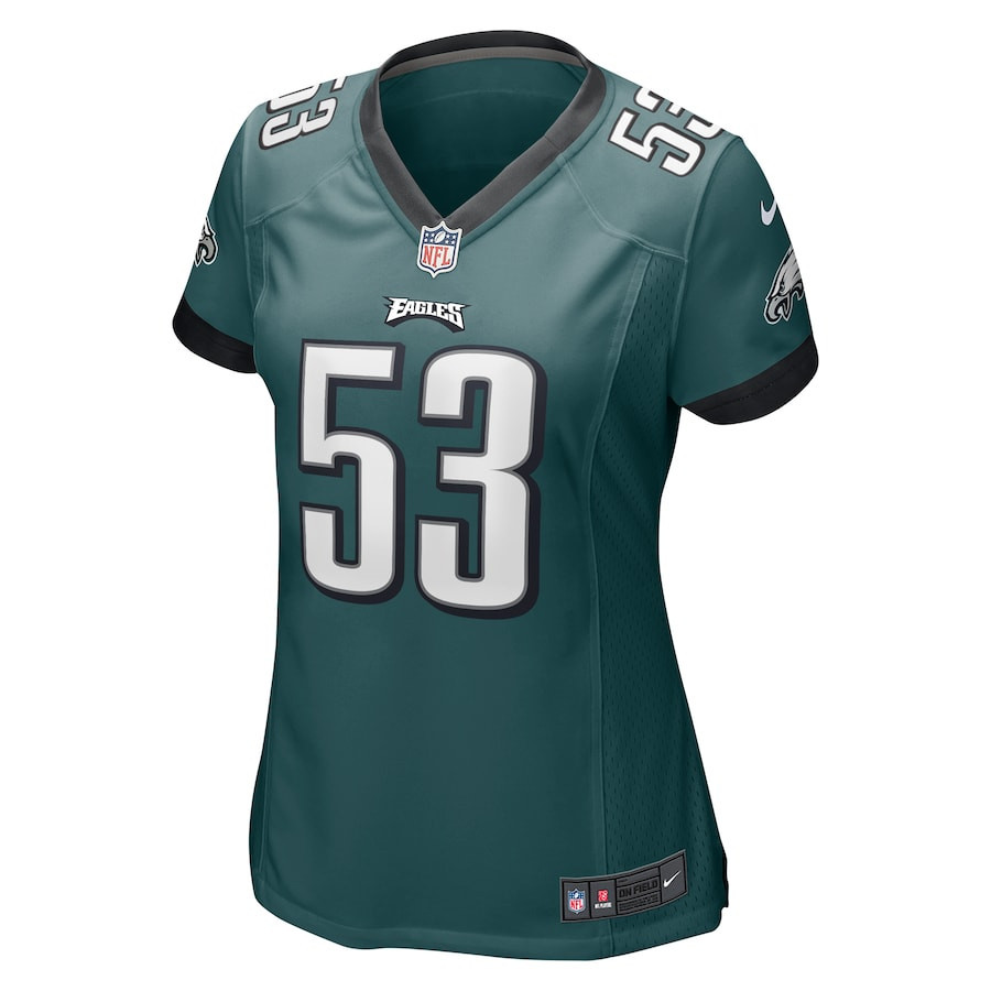 Shaquille Leonard 53 Philadelphia Eagles Women Game Jersey - Midnight Green