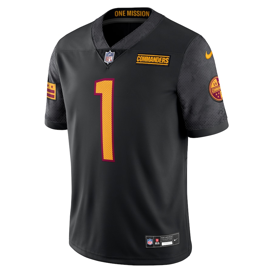 Mens Washington Commanders Jahan Dotson Black Alternate Vapor Untouchable Limited Jersey