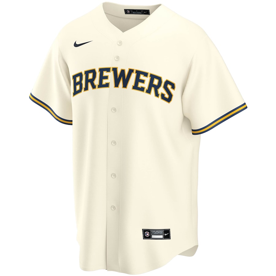 Youth Milwaukee Brewers Christian Yelich Cream Alternate Replica Player Jersey