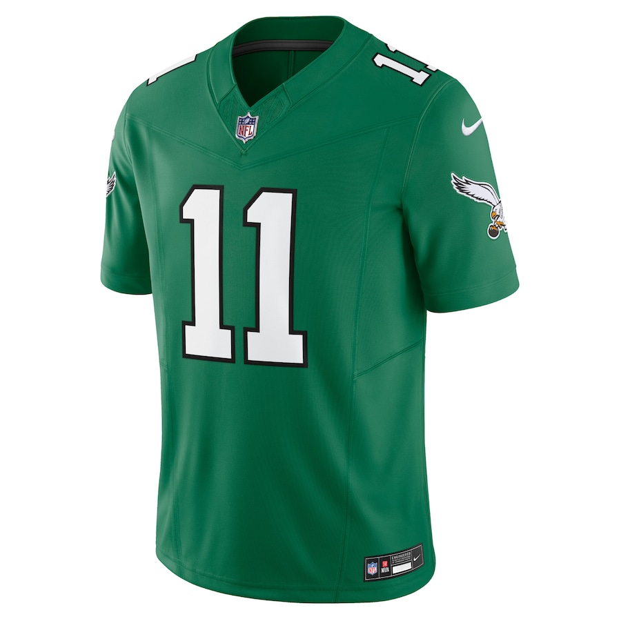 Mens Philadelphia Eagles A.J. Brown Kelly Green Vapor F.U.S.E. Limited Jersey