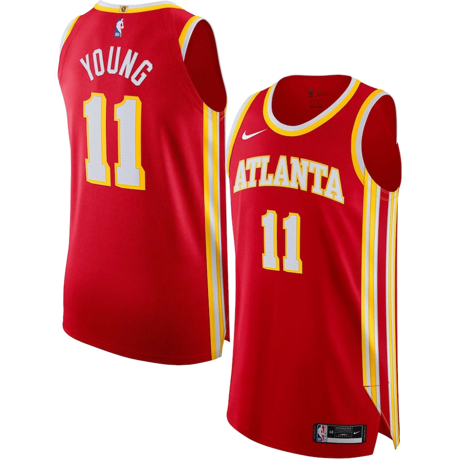 Men's Atlanta Hawks Trae Young Nike Red Authentic Jersey - Association Edition