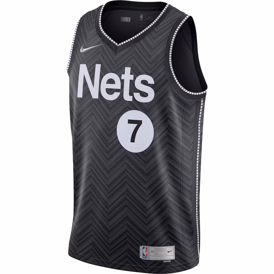 Men's Brooklyn Nets Kevin Durant Nike Black 2020/21 Swingman Player Jersey - Earned Edition