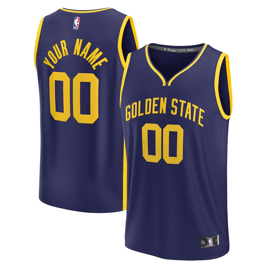 Mens Golden State Warriors Branded Navy 2022/23 Fast Break Custom Jersey