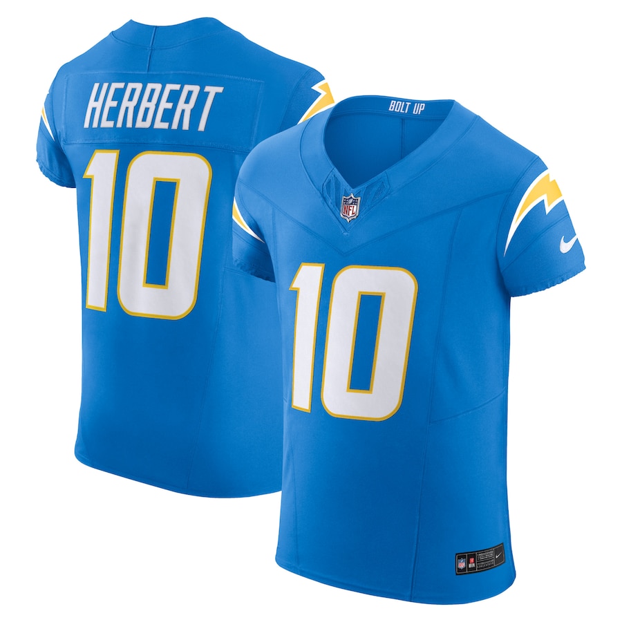 Mens Los Angeles Chargers Justin Herbert Powder Blue Vapor F.U.S.E. Elite Jersey