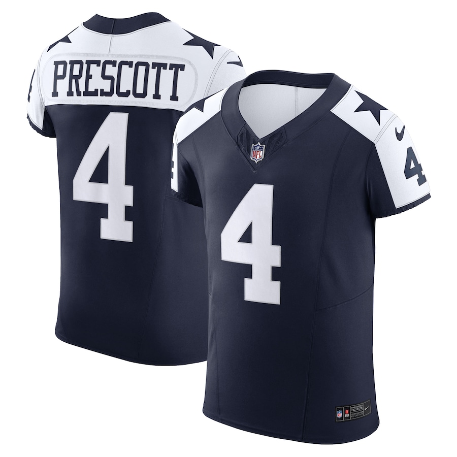 Mens Dallas Cowboys Dak Prescott Navy Alternate Vapor F.U.S.E. Elite Jersey