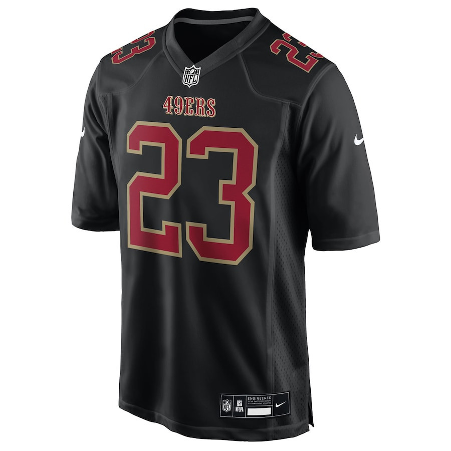 Christian McCaffrey 23 San Francisco 49ers Fashion Game Men Jersey - Carbon Black