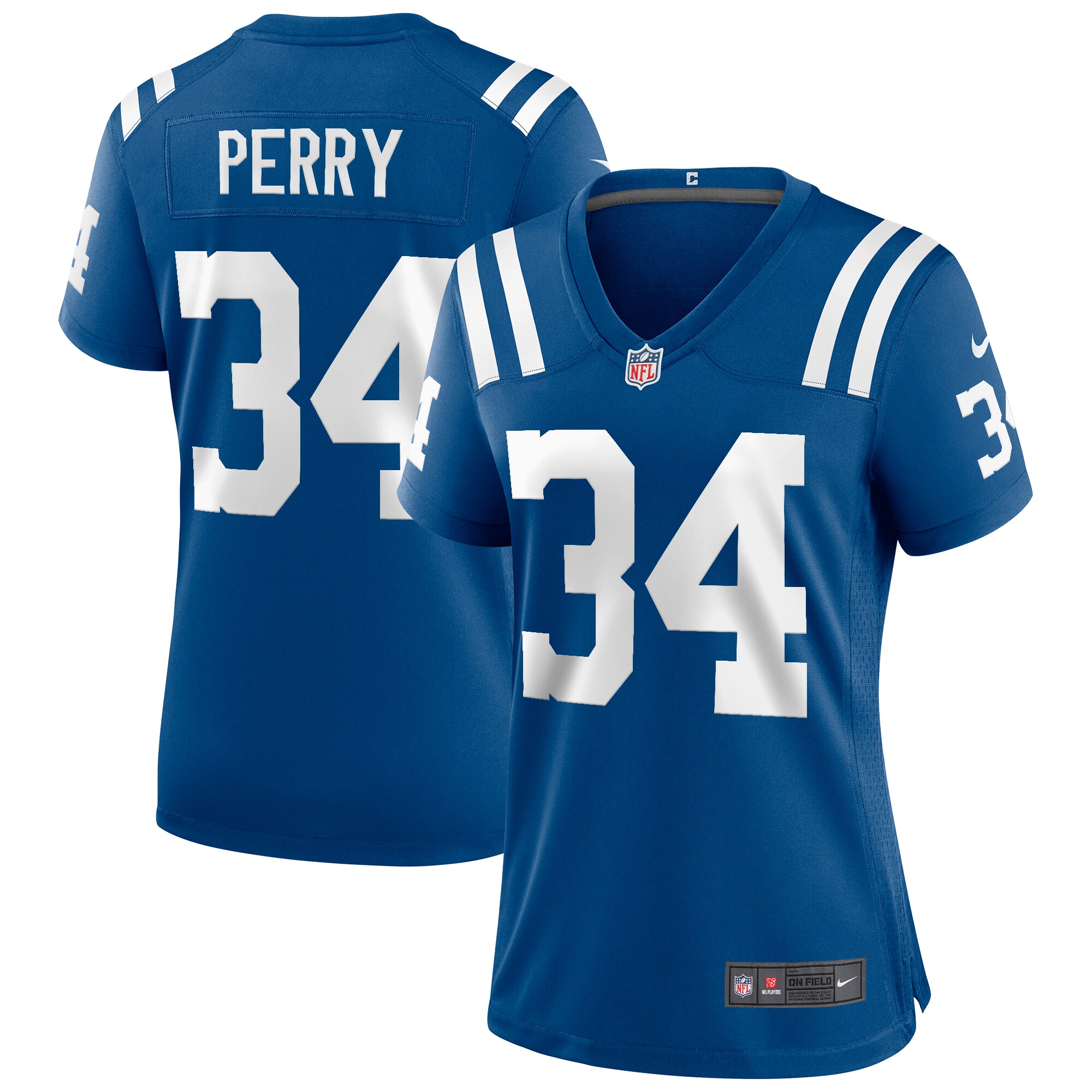Joe Perry Indianapolis Colts Women's Game Retired Player Jersey - Royal