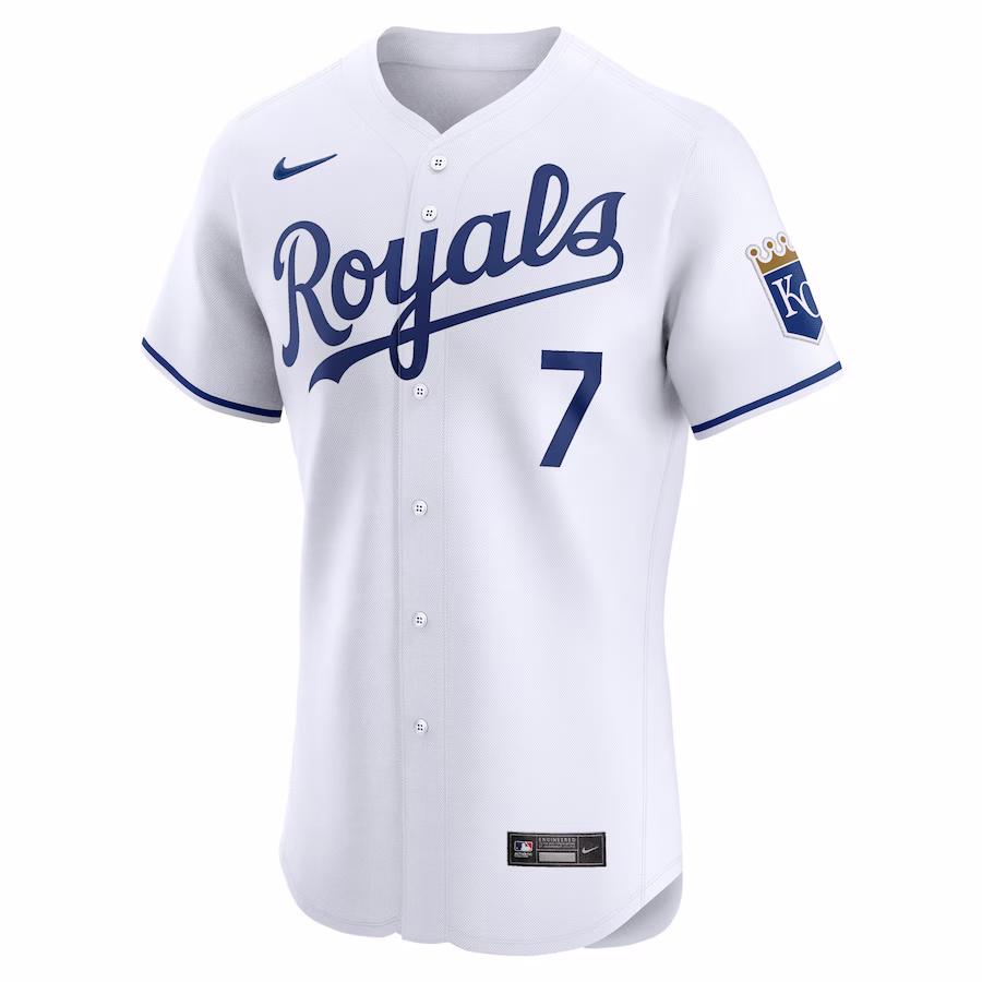 Youth Kansas City Royals Bobby Witt Jr. Nike White Home Elite Player Jersey
