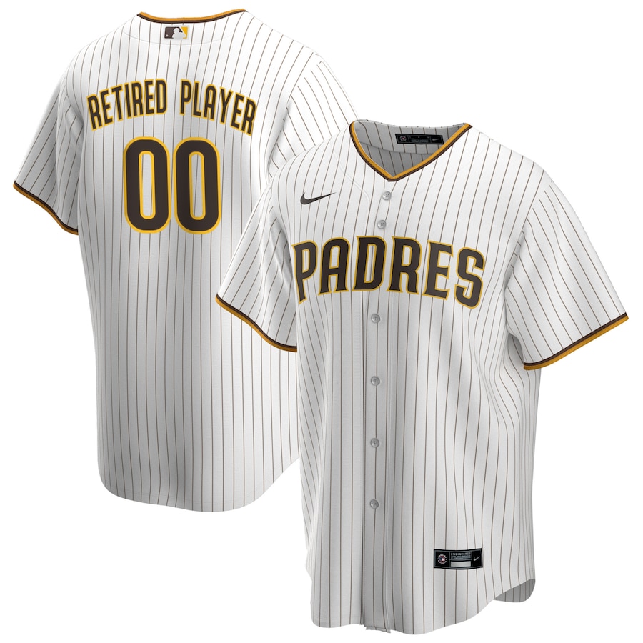 Men's San Diego Padres White Home Pick-A-Player Retired Roster Replica Jersey