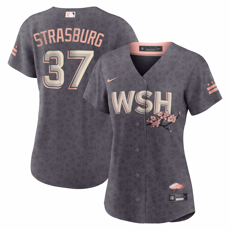 Women's Washington Nationals Stephen Strasburg Nike Gray City Connect Replica Player Jersey