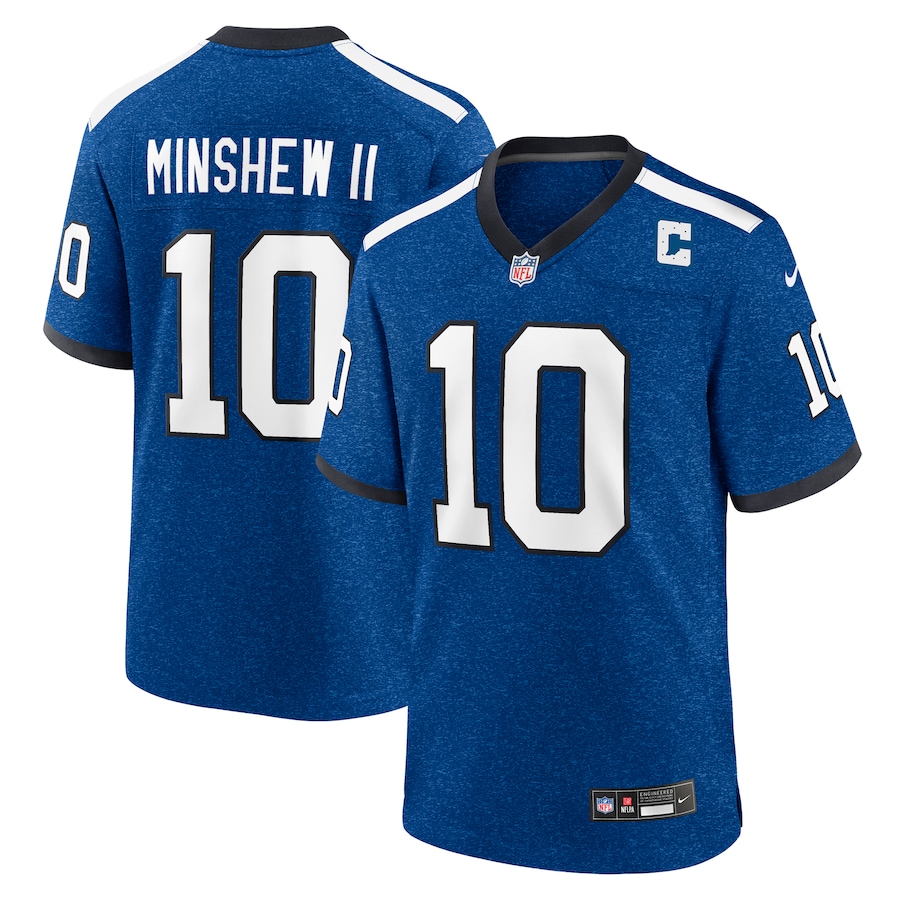 Mens Indianapolis Colts Gardner Minshew Royal Indiana Nights Alternate Game Jersey