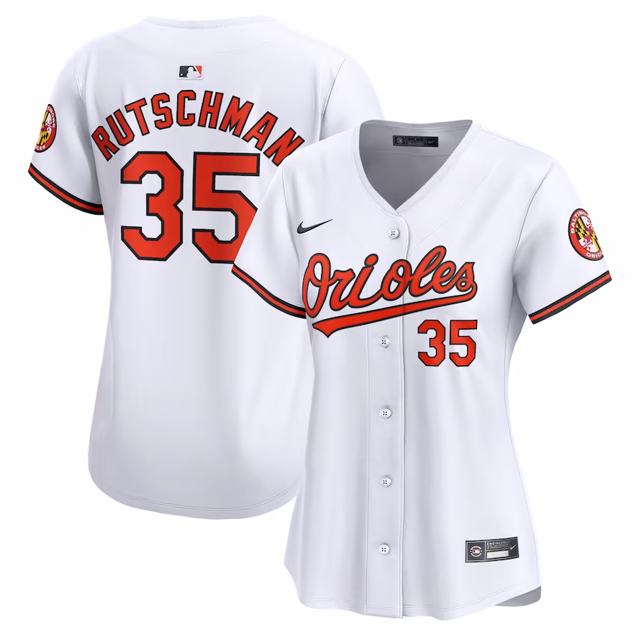 Youth Baltimore Orioles Adley Rutschman Nike White Home Limited Player Jersey