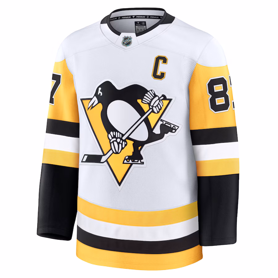 Sidney Crosby Pittsburgh Penguins Fanatics Away Premium Jersey - White