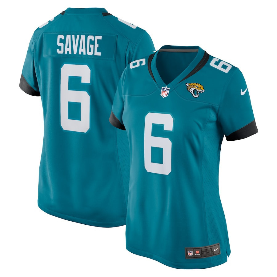 Darnell Savage 6 Jacksonville Jaguars Alternate Game Women Jersey - Teal