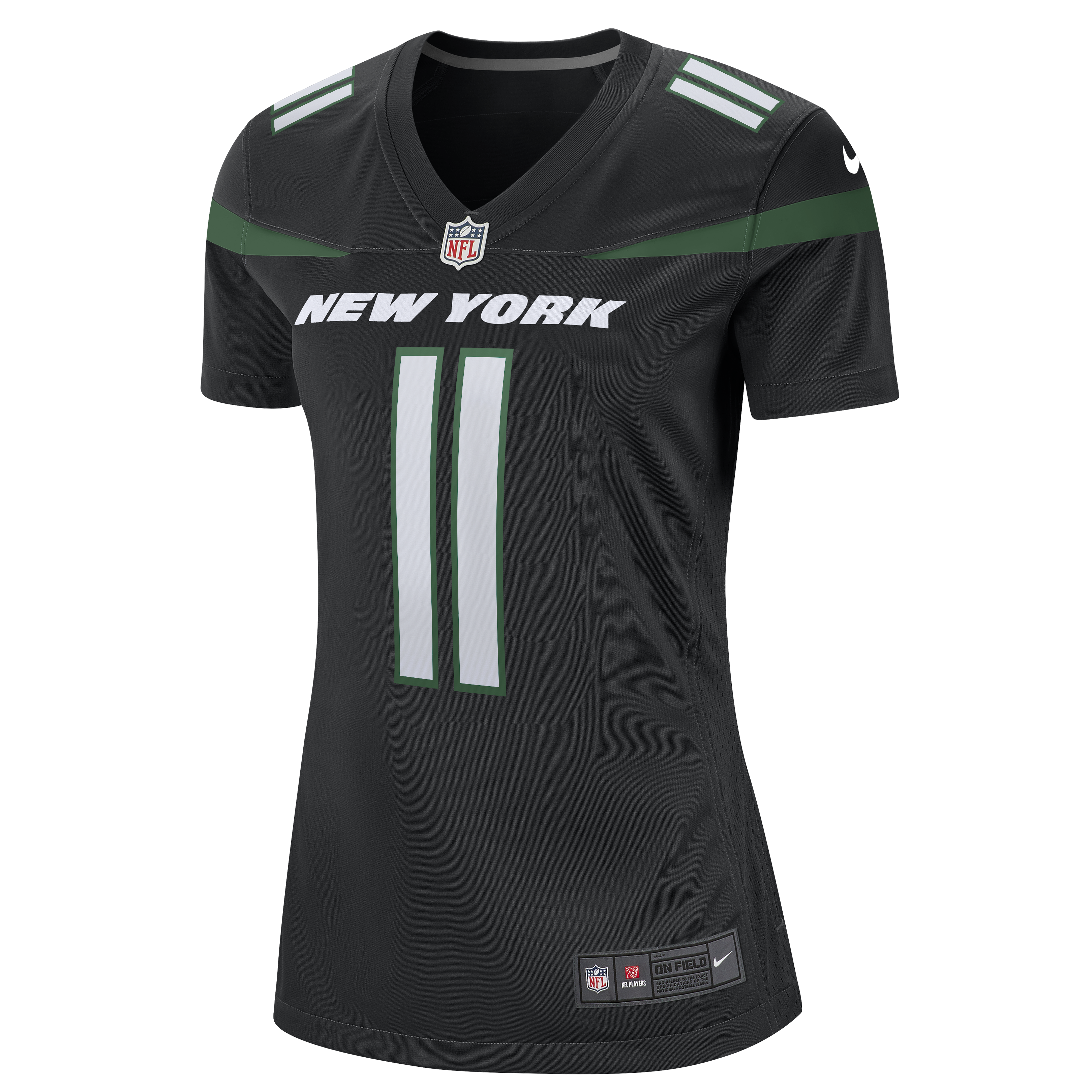 Jermaine Johnson II New York Jets Women's Alternate Game Jersey - Stealth Black
